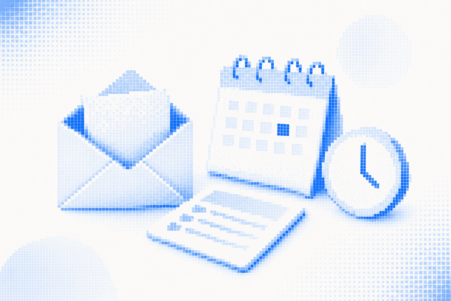 Spaced follow-up emails moving along a calendar toward a target account
