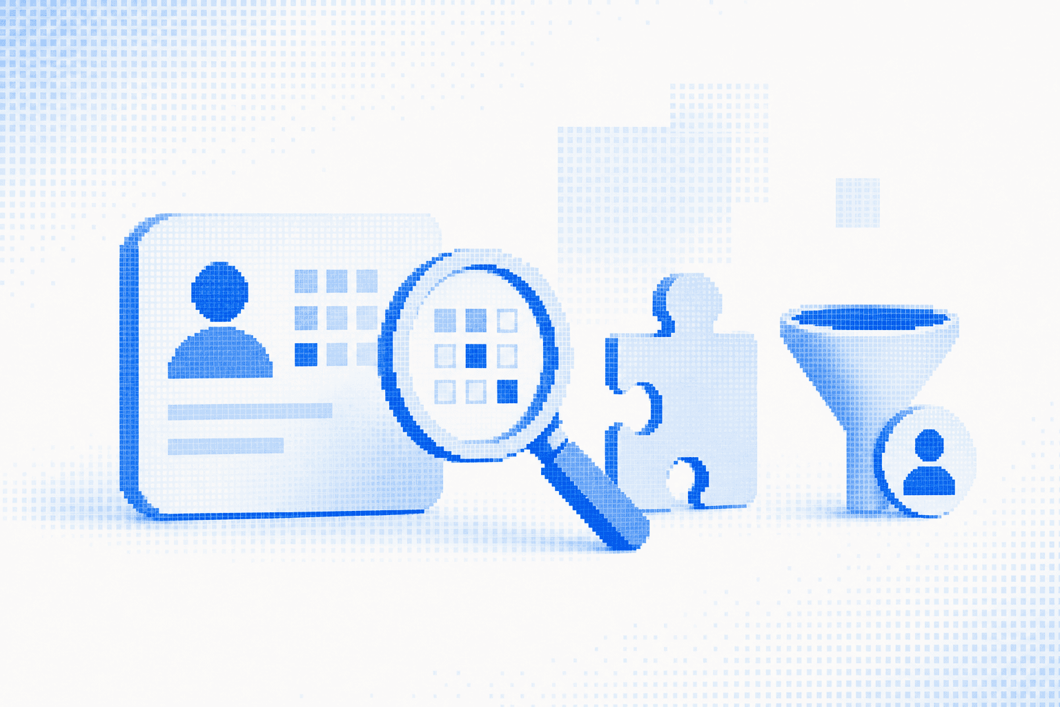 Organized CRM lead cards with verification checks and routing arrows