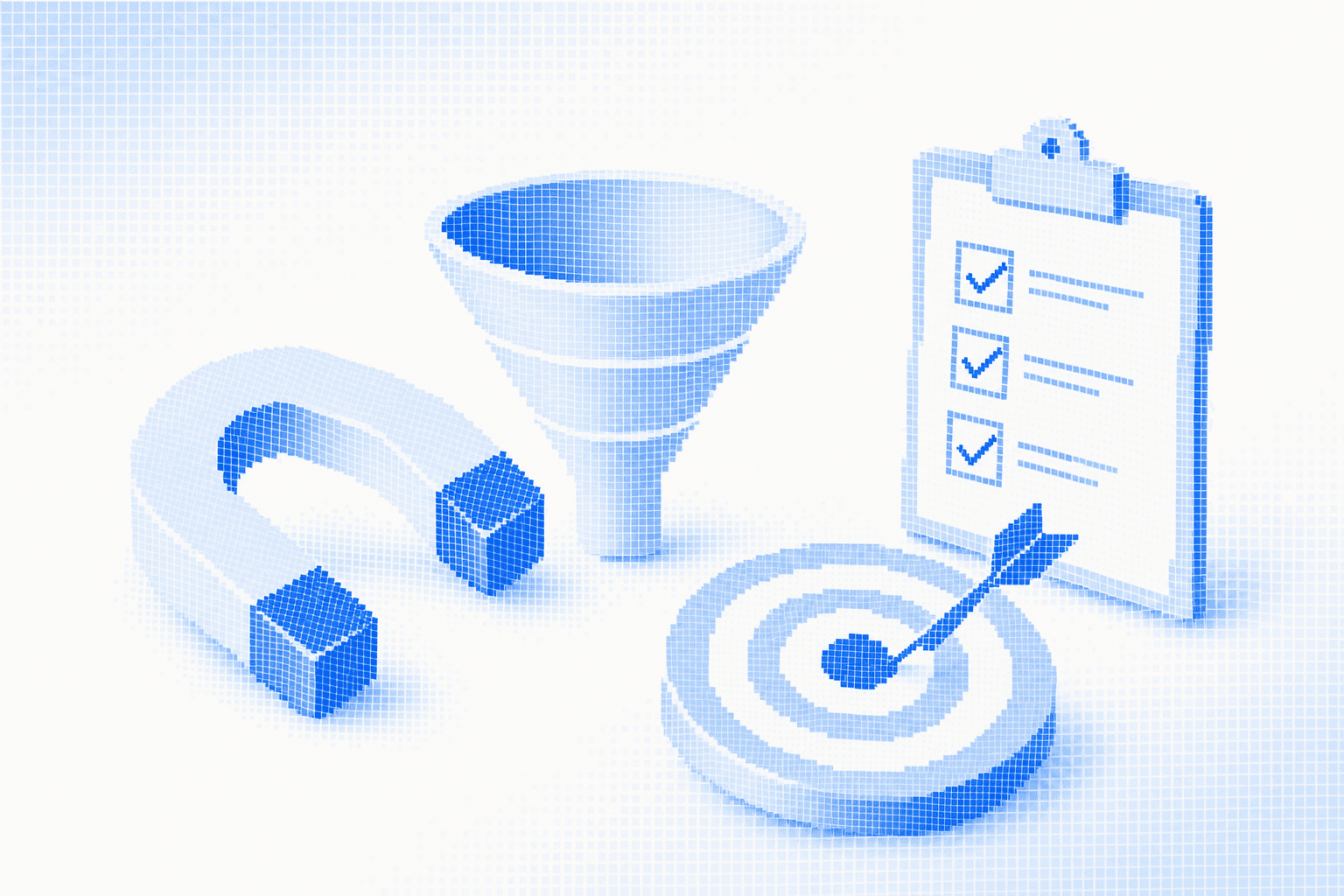 Small sales team choosing a lead generation path toward qualified prospects
