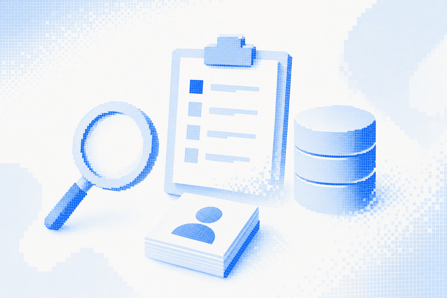 Funnel sorting business cards into a clean prospecting list